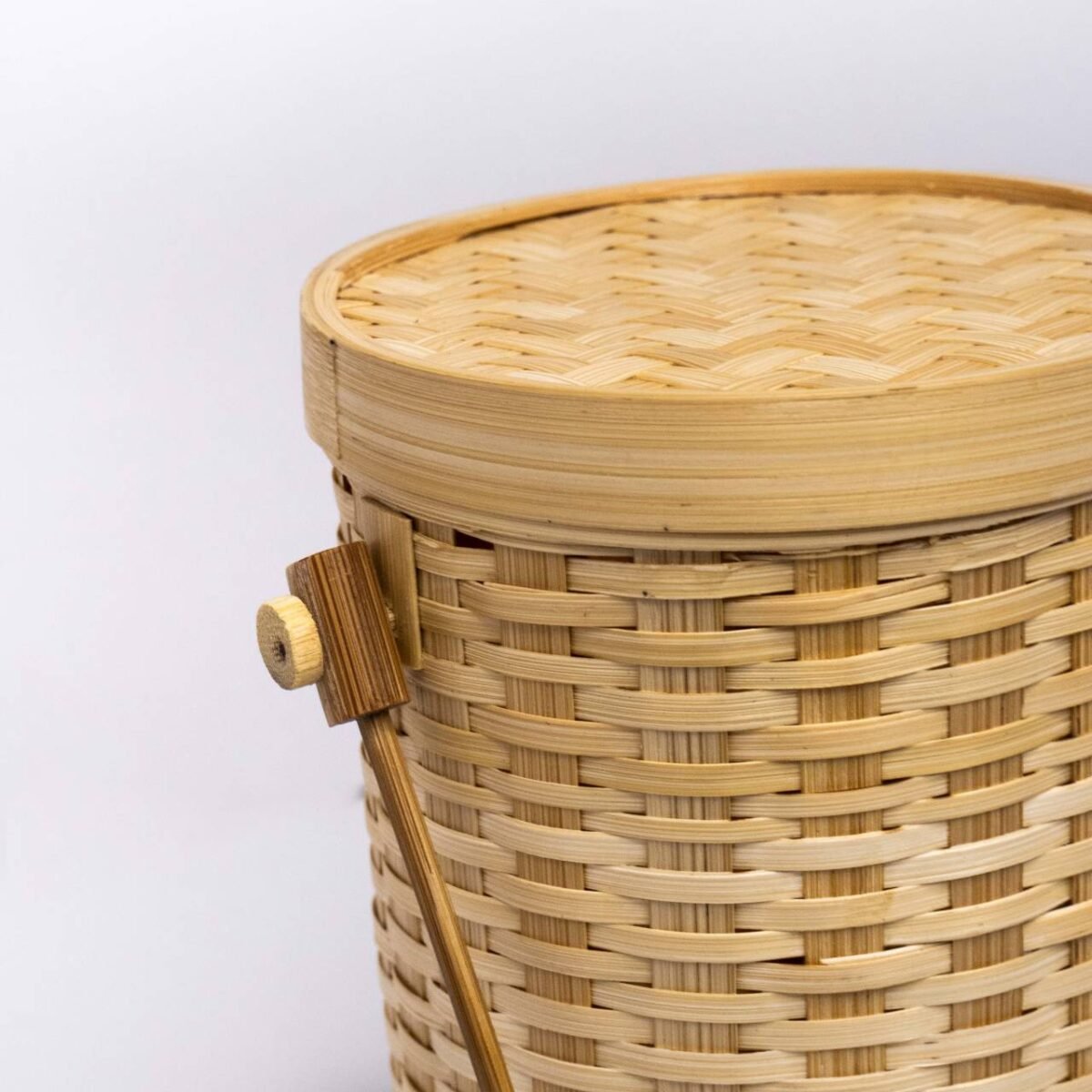 Bamboo Food Container with Lid And Handle - Image 5