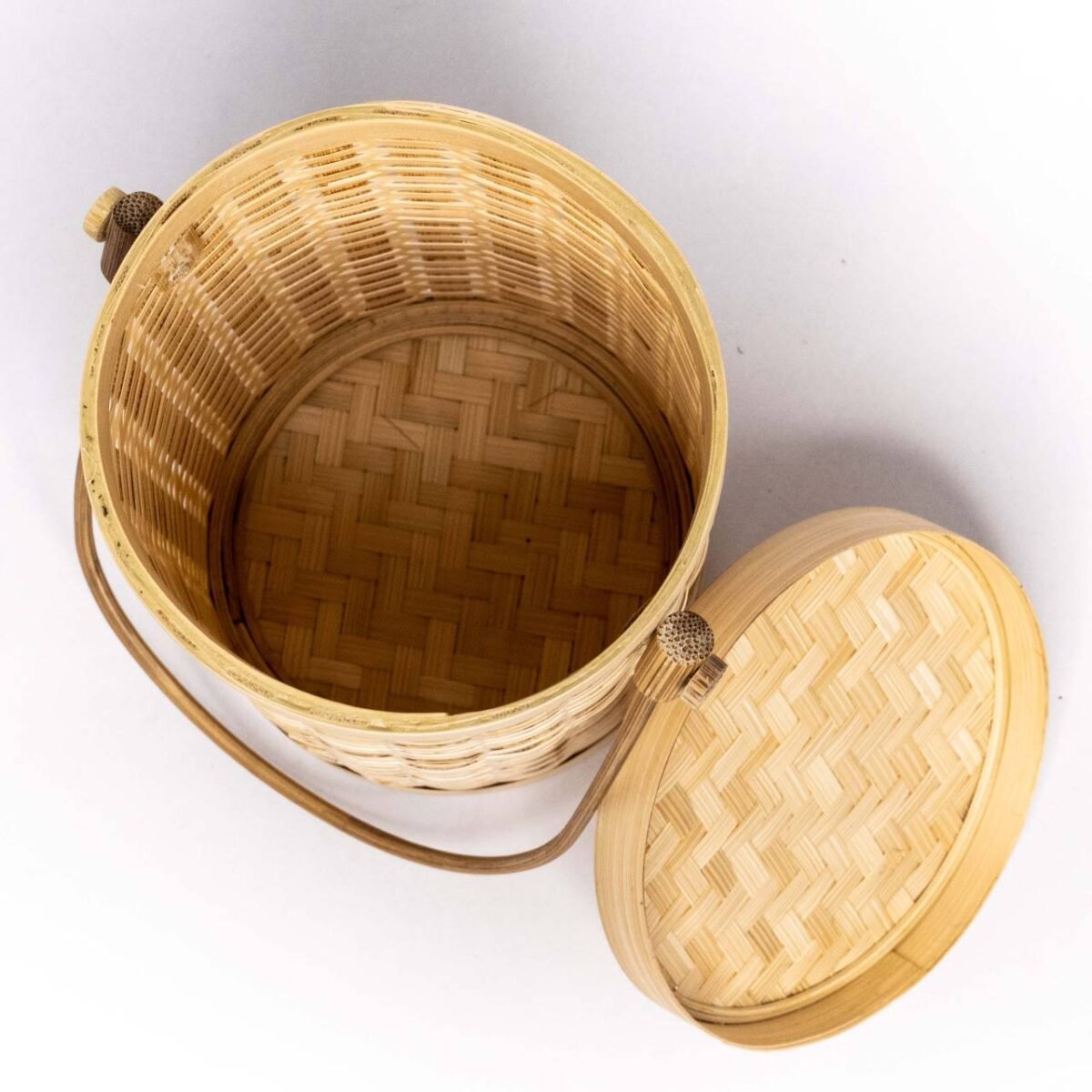 Bamboo Food Container with Lid And Handle - Image 2