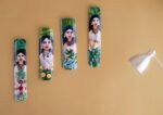 Trob Wall Hanging Bamboo Mural Painting (4 Painting's)