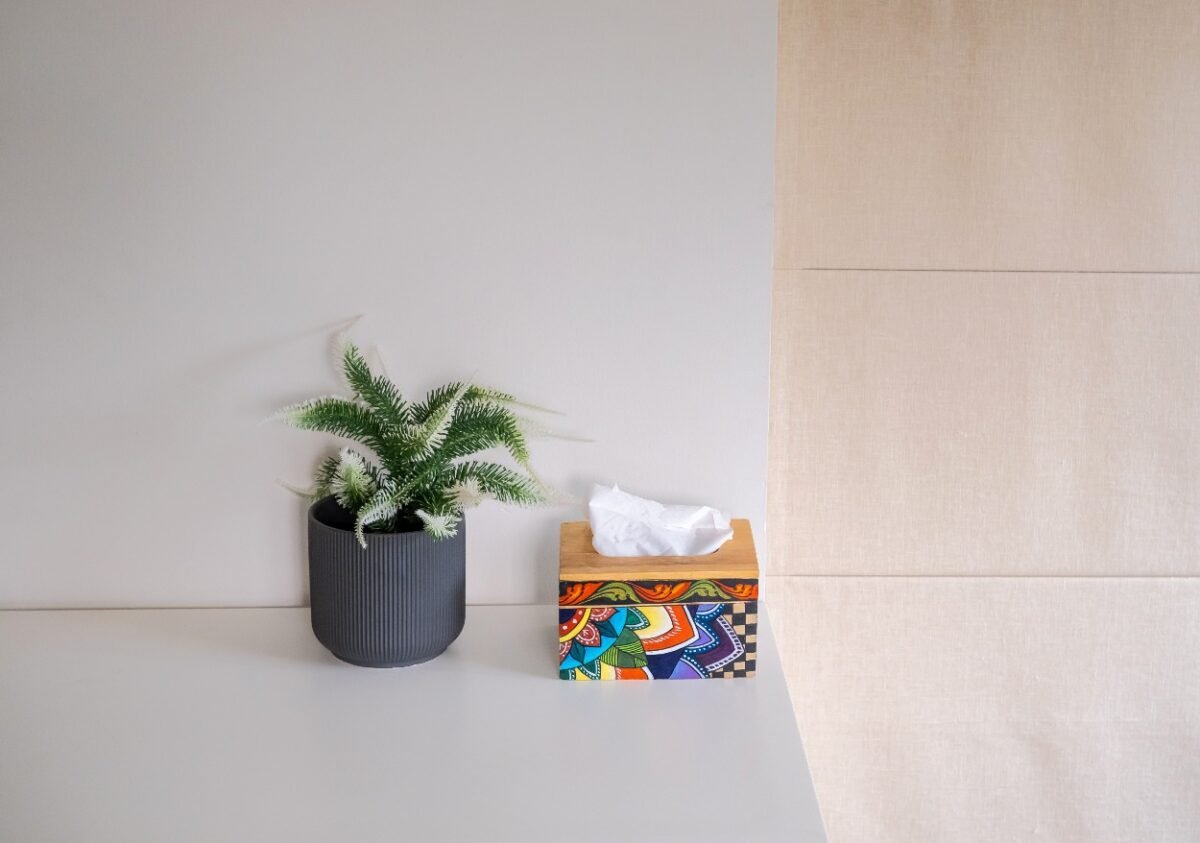 Crafted Bamboo Tissue Box - Image 2